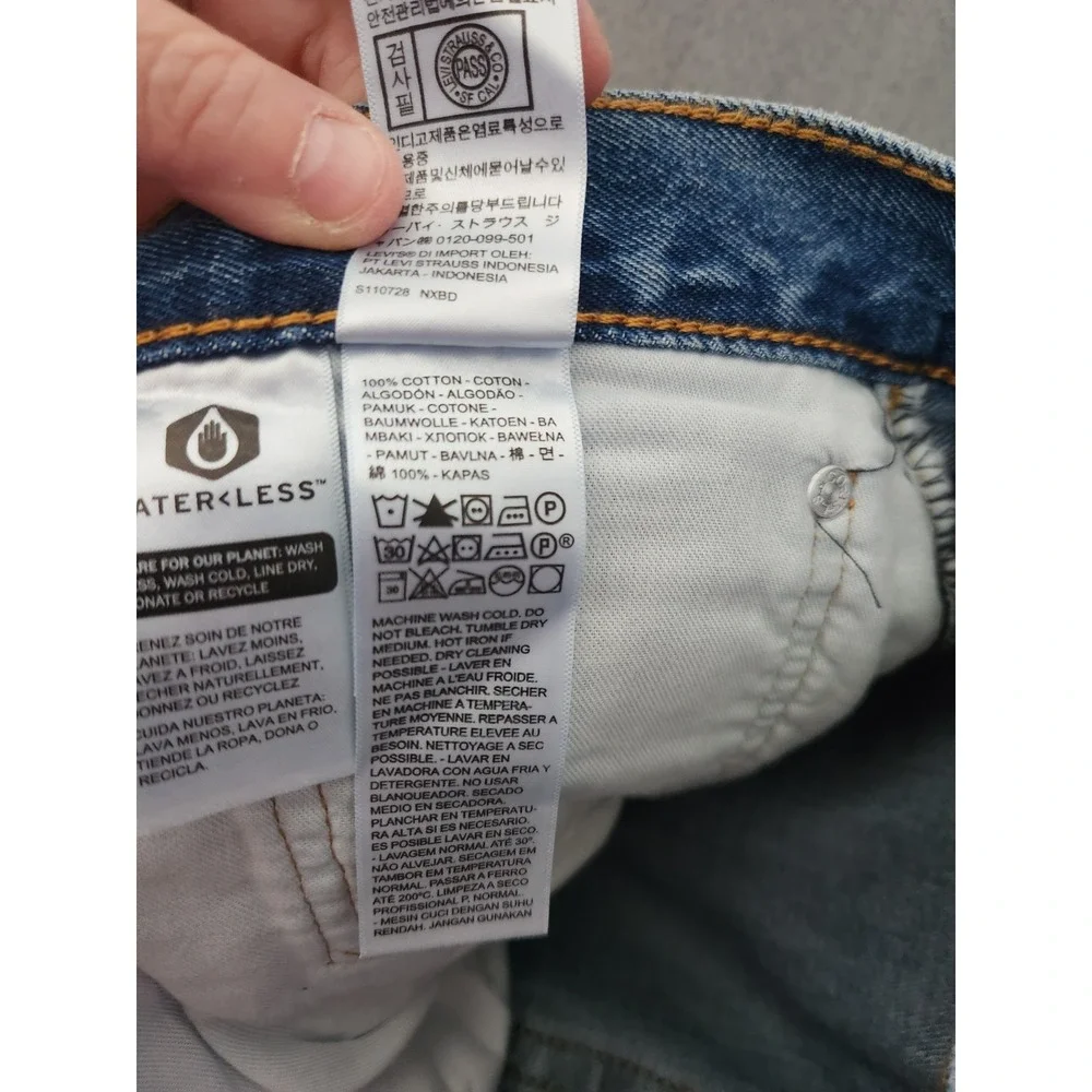 Levis 505 Jeans Men 54x30 Blue Straight Leg Zip Fly Denim Big & Tall Classic NEW